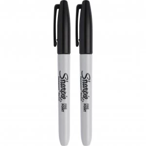 Sharpie Fine Tip Permanent Marker Pen Black Pack of 2