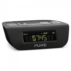 SIESTA MIII DABFM Clock Radio with Two Quick Set Alarms in Black
