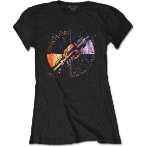 Pink Floyd - Machine Greeting Orange Womens Small T-Shirt - Black