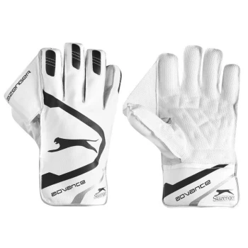 Slazenger Advance Wicket Keeper Gloves Adults - White/Black