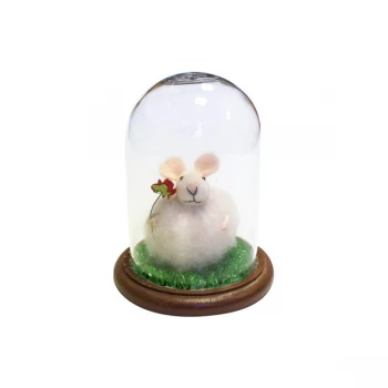 Mouse Under Glass Dome Decoration By Heaven Sends