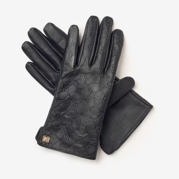 Biba BIBA Embroidered Leather Gloves - Grey