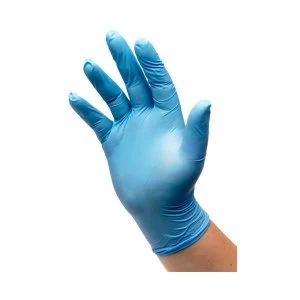 Nitrile Powdered Gloves Medium Blue 50 Pairs of Gloves