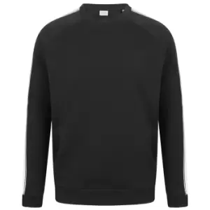 Skinni Fit Unisex Contrast Raglan Sweatshirt (L) (Black/White)