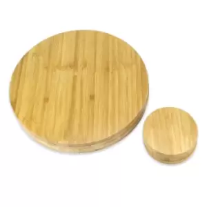 Bamboo Circle Placemats & Coasters - Set of 4 M&amp;W