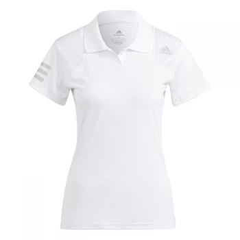 adidas Club Polo Shirt Ladies - White/Grey