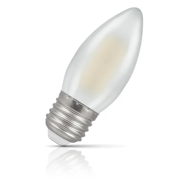 Crompton Lamps LED Candle 4.2W E27 Filament Cool White Pearl (40W Eqv)