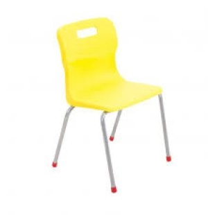 4 Leg Chair 380mm Yellow KF72188