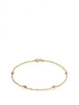 Beaverbrooks 9Ct Gold Bead Bracelet