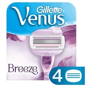 Gillette Venus Breeze Womens 4 Razor Blade Refills