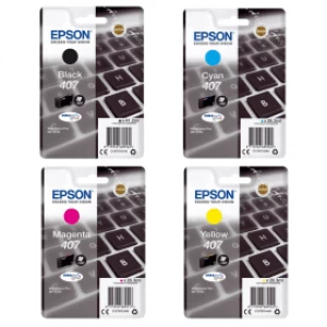 Epson Keyboard 407 Black and Tri Colour Ink Cartridge