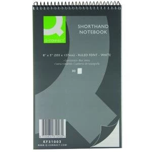 Q-Connect Feint Ruled Shorthand Notebook 160 Pages 203x127mm Pack of