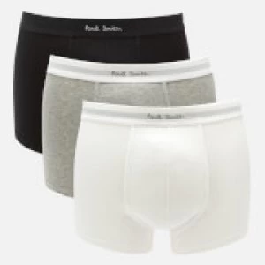 Paul Smith Mens 3 Pack Trunk Boxer Shorts - Black/Grey/White - M