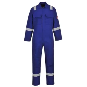 Biz Weld Mens Iona Flame Resistant Coverall Royal Blue Large 32"