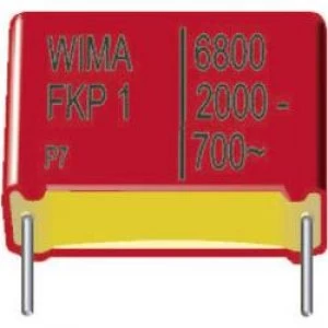 FKP thin film capacitor Radial lead 680 pF 2000 Vdc 10 15mm L x W x H 18 x 6 x 12.5mm Wima FKP1U006804C00KSSD 1 p