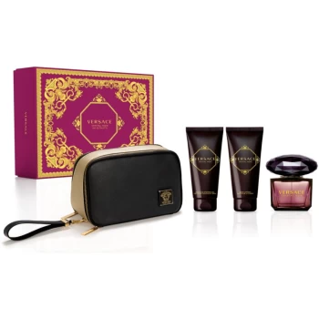 Versace Crystal Noir Gift Set 90ml Eau de Toilette + 100ml Body Lotion + 100ml Shower Gel + Bag