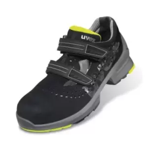 Uvex 1 Man, Women Black/Lime Toe Capped Safety Trainers, EU 44