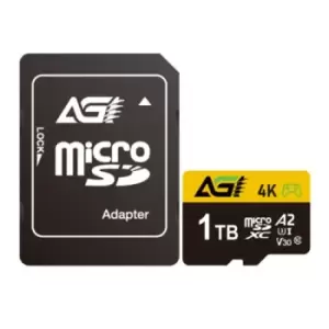 AGI 1TB TF138 MicroSDXC Card with SD Adapter UHS-I Cass 10 / V30...