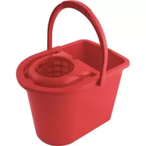 15LTR Plastic Mop Bucket Red