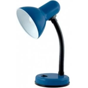 Lloytron Flexi Table Lamp Desk Light with Flexible Neck Navy Blue UK Plug