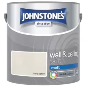 Johnstones Vinyl Matt Emulsion Ivory Spray 2.5 Litre