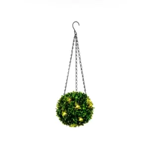 Pre-Lit Round Artificial Topiary 18Cm, Battery-Powered