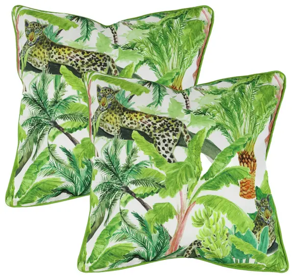 STREETWIZE Streetwize Leopard Jungle Outdoor Cushions - Pack of 4