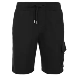 CP COMPANY Lens Fleece Shorts - Black