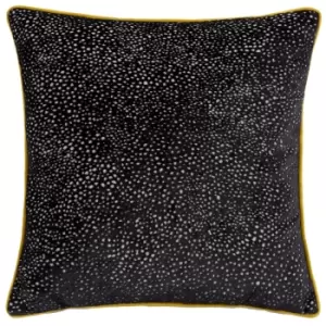 Estelle Spotted Cushion Black/Gold / 45 x 45cm / Cover Only