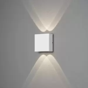 Chieri Outdoor Modern Up Down Wall Lamp White 2x 2 LED, IP54