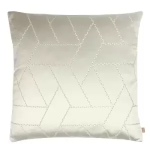 Hades Geometric Rectangular Cushion Pearl, Pearl / 55 x 55cm / Polyester Filled