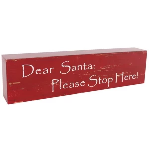 Dear Santa Standing Wall Sign
