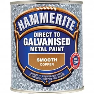 Hammerite Direct to Galvanised Metal Paint Copper 750ml