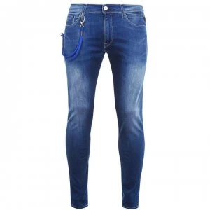 Replay Titanium Stretch Slim Fit Jeans - Medium Blue 009