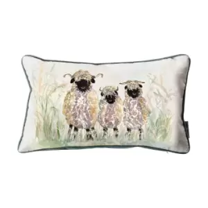 Aquarelle Sheep Cushion MultiColoured