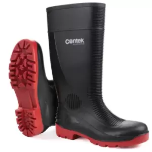Centek Unisex FS338 Compactor Waterproof Safety Wellington Boots (6 UK) (Black/Red)