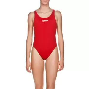 Arena Women Sports Swimsuit Solid Swim Tech High - Red