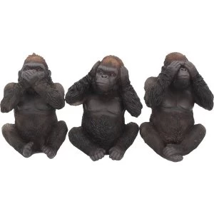 Three Wise Gorillas Figurine