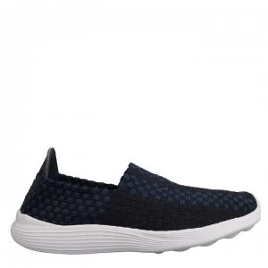 Fabric Flyer Slip On Shoes Mens - Navy