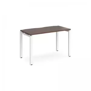Adapt starter unit single 1200mm x 600mm - white frame and walnut top