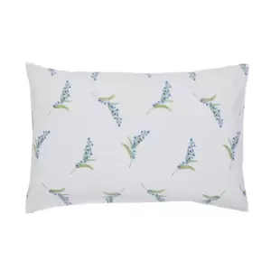 Joules Bluebell Ditsy Blue 100% Cotton Standard Pillowcase Pair Blue