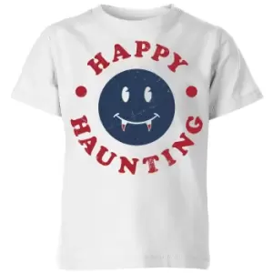 Happy Haunting Fang Kids T-Shirt - White - 3-4 Years