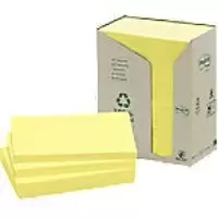 Post-it Recycled Sticky Notes 127 x 76mm Canary Yellow 16 Pads of 100 Sheets