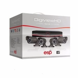 ESP 4 Channel Digiview AHD CCTV 4 Bullet Camera Kit - 500GB