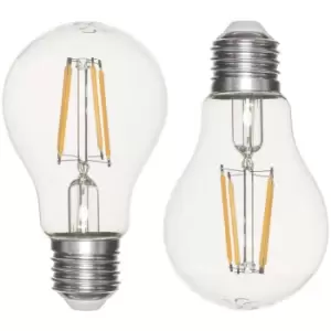 Litecraft - Light Bulb E27 Edison Screw 6W LED gls Warm White Fitting - 2 Pack