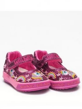 Lelli Kelly Baby Girls Abigail Unicorn Dolly Shoes - Purple Glitter, Purple Glitter, Size 3.5 Younger