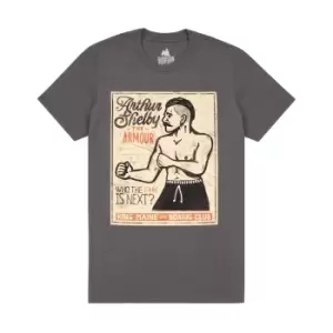 Peaky Blinders Mens Arthur Shelby Poster T-Shirt (M) (Grey)