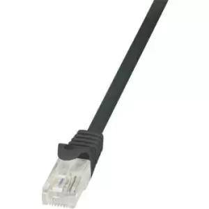 LogiLink CP1083U RJ45 Network cable, patch cable CAT 5e U/UTP 7.50 m Black incl. detent