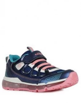 Geox Girls Android Trainers - Navy, Size 9 Younger