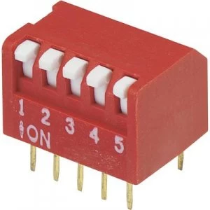 DIP switch Number of pins 5 Piano type TRU COMPONENTS DRP 05